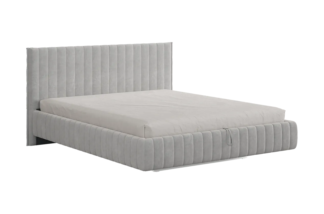 Кровать с подъемным механизмом Твикс 160х200 см галька (велюр) в Советском - sovetskij.mebel-tymen.ru | фото