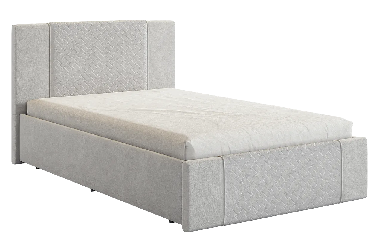 Кровать с основанием Хлоя 120х200 см галька (велюр) в Советском - sovetskij.mebel-tymen.ru | фото