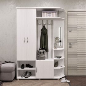 Прихожая Домино рамух белый в Советском - sovetskij.mebel-tymen.ru | фото