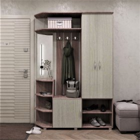 Прихожая Домино ясень шимо в Советском - sovetskij.mebel-tymen.ru | фото