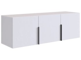 Антресоль трехдверная L1200 Баско белое дерево в Советском - sovetskij.mebel-tymen.ru | фото