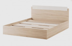 БЕАТРИС КР 900 Кровать (с/м 900*2000мм), дуб сонома/белый глянец  НАСТИЛ в Советском - sovetskij.mebel-tymen.ru | фото