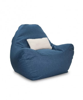 Бескаркасное кресло Эдем, рогожка синий в Советском - sovetskij.mebel-tymen.ru | фото