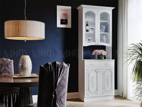 Буфет 2-х створчатый Лиза-2 Белый глянец холодный в Советском - sovetskij.mebel-tymen.ru | фото