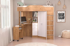 Детская Бриз-1, дуб крафт золотой/белый глянец Диал в Советском - sovetskij.mebel-tymen.ru | фото