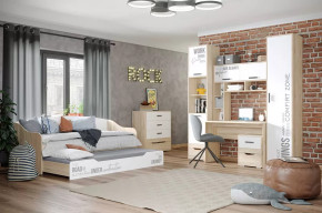 Детская Джуниор, набор №2, дуб сонома/белый в Советском - sovetskij.mebel-tymen.ru | фото