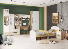 Детская Джуниор, набор №3, дуб сонома/белый в Советском - sovetskij.mebel-tymen.ru | фото