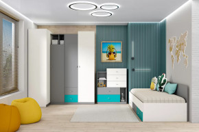 Детская Клео ОК-3, графит, миндаль, океан Диал в Советском - sovetskij.mebel-tymen.ru | фото