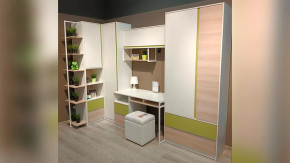 Детская «Сканди» Дуб Гарден, Белая, Зеленый в Советском - sovetskij.mebel-tymen.ru | фото