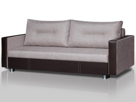 Диван Комфорт с прямыми подлокотниками кемел/кожзам в Советском - sovetskij.mebel-tymen.ru | фото