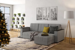Диван АТЛАНТ угловой со столиком Neo 25 грей светло-серый в Советском - sovetskij.mebel-tymen.ru | фото
