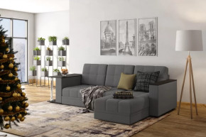 Диван АТЛАНТ угловой со столиком Neo 26 графит темно-серый в Советском - sovetskij.mebel-tymen.ru | фото