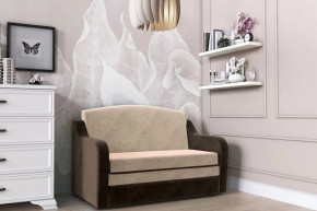 Диван "Луна" (серо-бежевый, к/з шоколад) в Советском - sovetskij.mebel-tymen.ru | фото