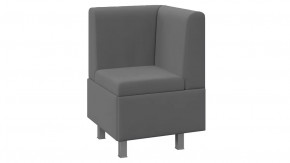 Диван угловой «Каир» Исп.2 Велюр Camaro 18 (серый) в Советском - sovetskij.mebel-tymen.ru | фото