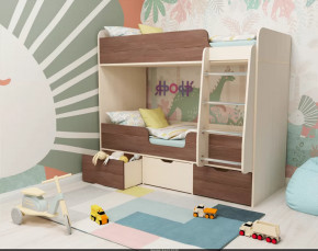 Двухъярусная кровать Малыш Двойняшка Винтерберг, Дуб молочный Ярофф в Советском - sovetskij.mebel-tymen.ru | фото