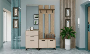 ЕВА Прихожая, ЛДСП Дуб экспрессив песочный / ЛДСП Сатин в Советском - sovetskij.mebel-tymen.ru | фото