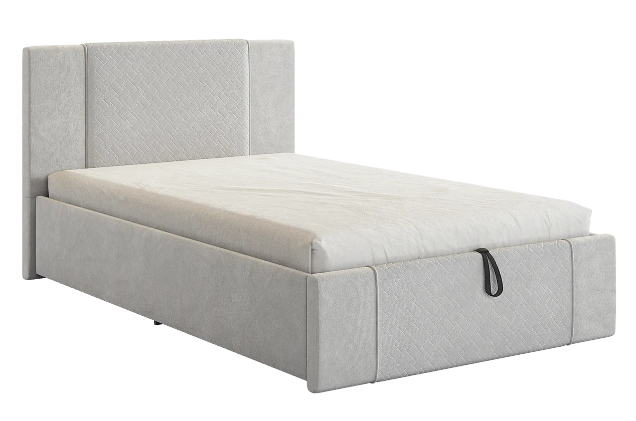 Кровать с подъемным механизмом Хлоя 120х200 см галька (велюр) в Советском - sovetskij.mebel-tymen.ru | фото