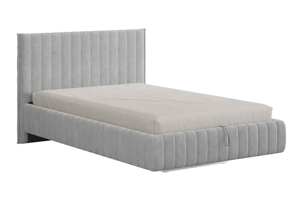 Кровать с подъемным механизмом Твикс 120х200 см галька (велюр) в Советском - sovetskij.mebel-tymen.ru | фото