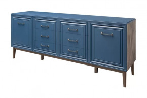 Гориция Комод 6 ящиков 2 двери Таксус / Лак Сапфировый в Советском - sovetskij.mebel-tymen.ru | фото