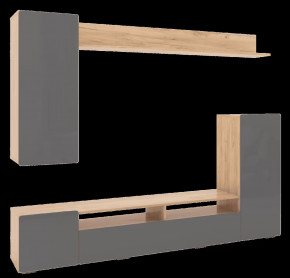 Гостиная Альфа Дуб Золото / Графит Софт в Советском - sovetskij.mebel-tymen.ru | фото