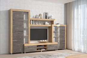 Гостиная Аллегро, вариант 1 Дуб крафт/Камень темный в Советском - sovetskij.mebel-tymen.ru | фото