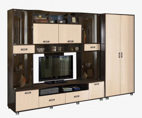 Гостиная Аллегро, вариант 4, венге Linum/дуб белфорт в Советском - sovetskij.mebel-tymen.ru | фото