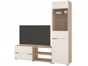 Гостиная Анталия 1 Сонома-Белый софт в Советском - sovetskij.mebel-tymen.ru | фото