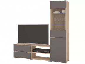 Гостиная Анталия 1 Сонома-Графит софт в Советском - sovetskij.mebel-tymen.ru | фото