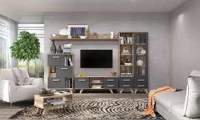 Гостиная №ДКС-1 "Вега Скандинавия" Дуб каньон/Силк флай в Советском - sovetskij.mebel-tymen.ru | фото