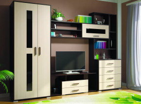 Гостиная Европа-1 Венге / Дуб молочный в Советском - sovetskij.mebel-tymen.ru | фото