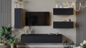 Гостиная «Глосс» №7 Яблоня Беллуно/Cтекло Графит матовый в Советском - sovetskij.mebel-tymen.ru | фото