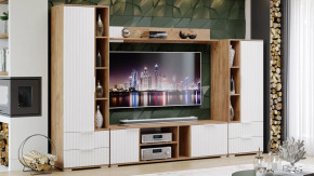 Гостиная «Хилтон» Дуб Крафт золотой, Белый матовый в Советском - sovetskij.mebel-tymen.ru | фото