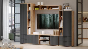 Гостиная «Хилтон» Дуб Крафт золотой, Графит матовый в Советском - sovetskij.mebel-tymen.ru | фото