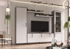 Гостиная Квадро №СВ-1 Серый графит/Софт вайт в Советском - sovetskij.mebel-tymen.ru | фото