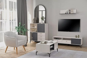 Гостиная Лион №2 Ясень анкор светлый/Графит Диал в Советском - sovetskij.mebel-tymen.ru | фото