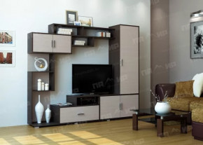 Гостиная "ПЕКИН", (ш2100*г400*в1785мм) ЛДСП, венге/дуб белфорт в Советском - sovetskij.mebel-tymen.ru | фото