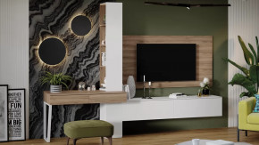 Гостиная «Порто» №8 Яблоня Беллуно, Белый софт в Советском - sovetskij.mebel-tymen.ru | фото