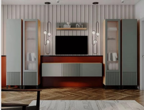 Гостиная Рея №1 Дуб крафт золотой/гранит софт матовый в Советском - sovetskij.mebel-tymen.ru | фото