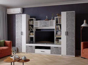 Гостиная СИДНЕЙ-2 (ш3000*г470*в2000мм), ЛДСП Белый/ЛДСП Ателье светлое в Советском - sovetskij.mebel-tymen.ru | фото