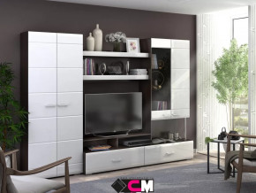 Гостиная Вегас 1 Венге/Белый глянец в Советском - sovetskij.mebel-tymen.ru | фото