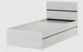 ГРЕТТА Кровать  900 (2 добора) (с/м 900*2000мм) (б/матр.), ЛДСП дуб крафт белый-антрацит  НАСТИЛ в Советском - sovetskij.mebel-tymen.ru | фото