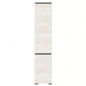 ГРЕТТА Пенал 2С (ш450*г411*в2120мм), ЛДСП дуб крафт белый-антрацит/ЛДСП дуб крафт белый в Советском - sovetskij.mebel-tymen.ru | фото