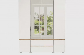 ГРЕТТА Шкаф 6С2Я с 2мя зерк. (ш1800*г507*2120мм), ЛДСП дуб крафт золотой/ЛДСП белый в Советском - sovetskij.mebel-tymen.ru | фото