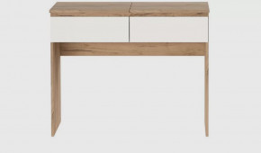 ГРЕТТА Стол косметический (ш1000*г504*в800мм), ЛДСП дуб крафт золотой/ЛДСП белый в Советском - sovetskij.mebel-tymen.ru | фото