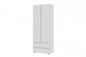 ХЕЛЕН ШК01 Шкаф 2х ств., 2ящ., (ш802*г460*в2100мм), Белый в Советском - sovetskij.mebel-tymen.ru | фото