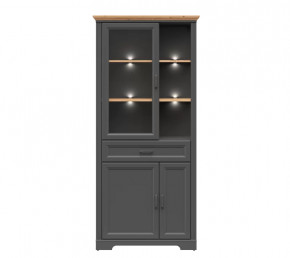 JASMIN шкаф REG1W2D1S с подсветкой (Графит/ Дуб артизан) в Советском - sovetskij.mebel-tymen.ru | фото