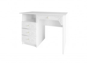 KI-KI СТД1070.1 Стол письменный (ш1070*г590*в760мм), ЛДСП белый/МДФ белое дерево в Советском - sovetskij.mebel-tymen.ru | фото