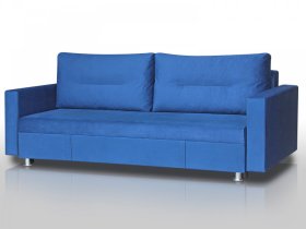 Диван Комфорт с прямыми подлокотниками синий в Советском - sovetskij.mebel-tymen.ru | фото