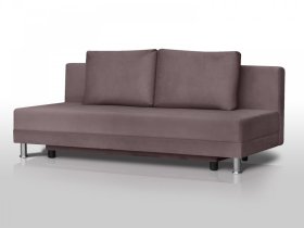 Диван Комфорт Лайт без подлокотников 2 подушки коричневый в Советском - sovetskij.mebel-tymen.ru | фото