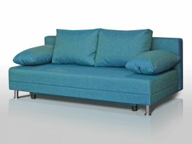 Диван Комфорт без подлокотников 4 подушки азур в Советском - sovetskij.mebel-tymen.ru | фото